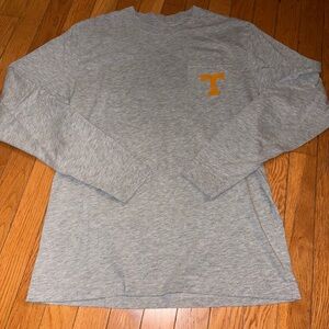 University of Tennessee Heather Gray Long Sleeve Tee with Orange Accent